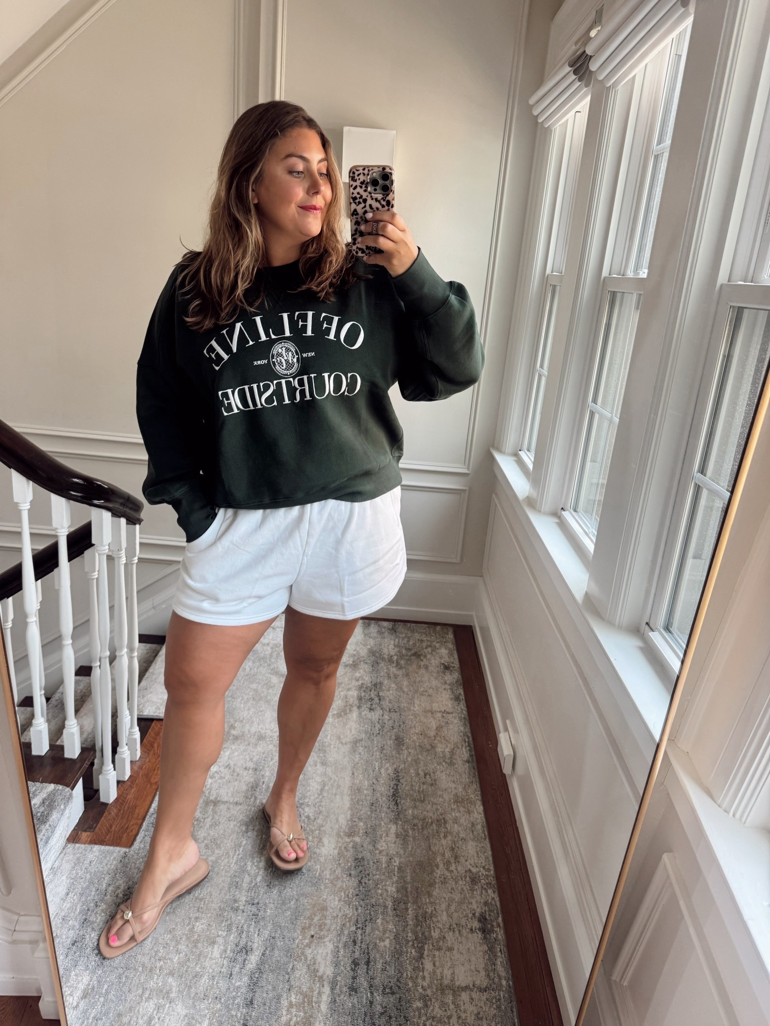 Summer to fall outfit, wearing size XXL in crewneck & shorts. Sharing more from my recent Aerie order! 

#LTKPlusSize #LTKSeasonal #LTKStyleTip