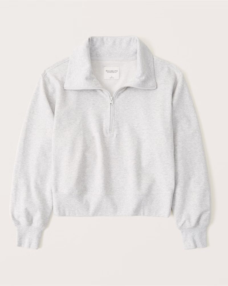 Luxe Terry Wedge Half-Zip | Abercrombie & Fitch (US)