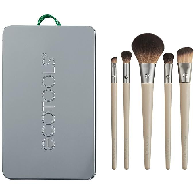 EcoTools Makeup Brush Set for Eyeshadow, Foundation, Blush, and Concealer with Bonus Storage Case... | Amazon (US)