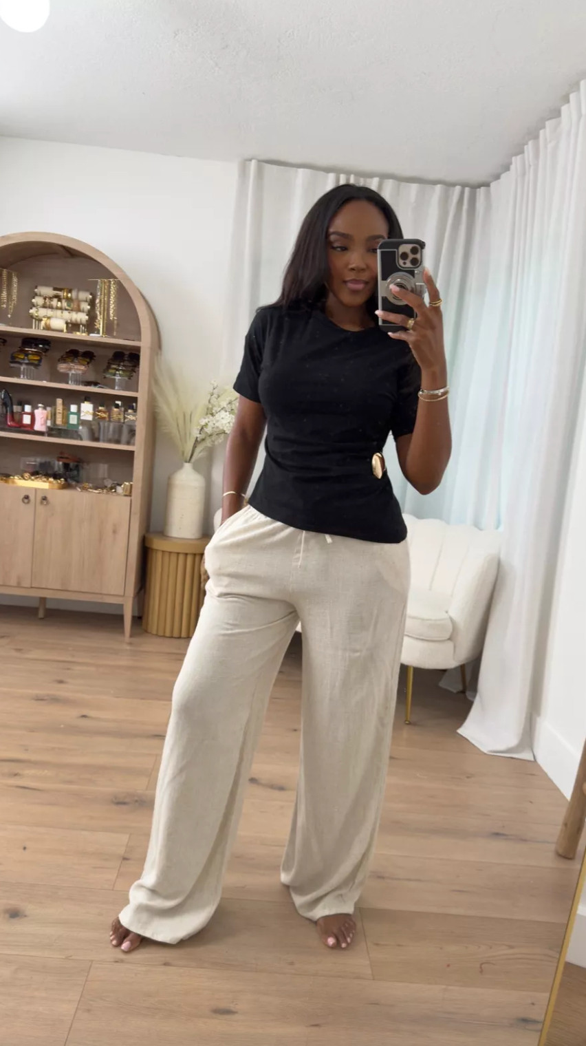 Linen pants are a must for the summer to stay cool. 
Size small I’m 5’4 | 140lbs | 36D -27 -40 IG & YT: kirasfashionfinds TT: kiraabboud
 

 #LTKSeasonal #LTKFindsUnder50 #LTKStyleTip