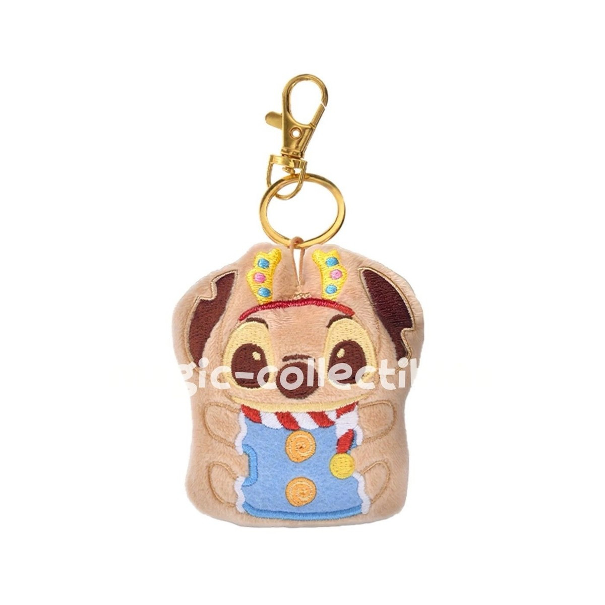 2025 Shanghai Disney Christmas Stitch gingerbread man plush keychain bag charm | eBay US