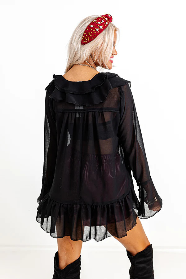 Positive Affirmation Shift Top In Black | Impressions Online Boutique