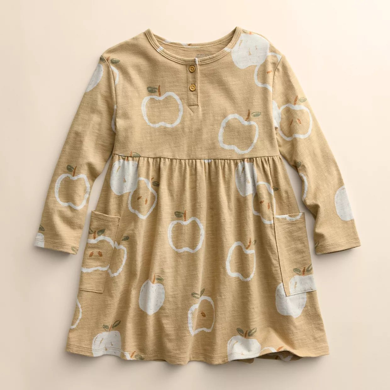 Baby & Toddler Girl Little Co. by Lauren Conrad Organic Long Sleeve Henley Pocket Dress | Kohl's