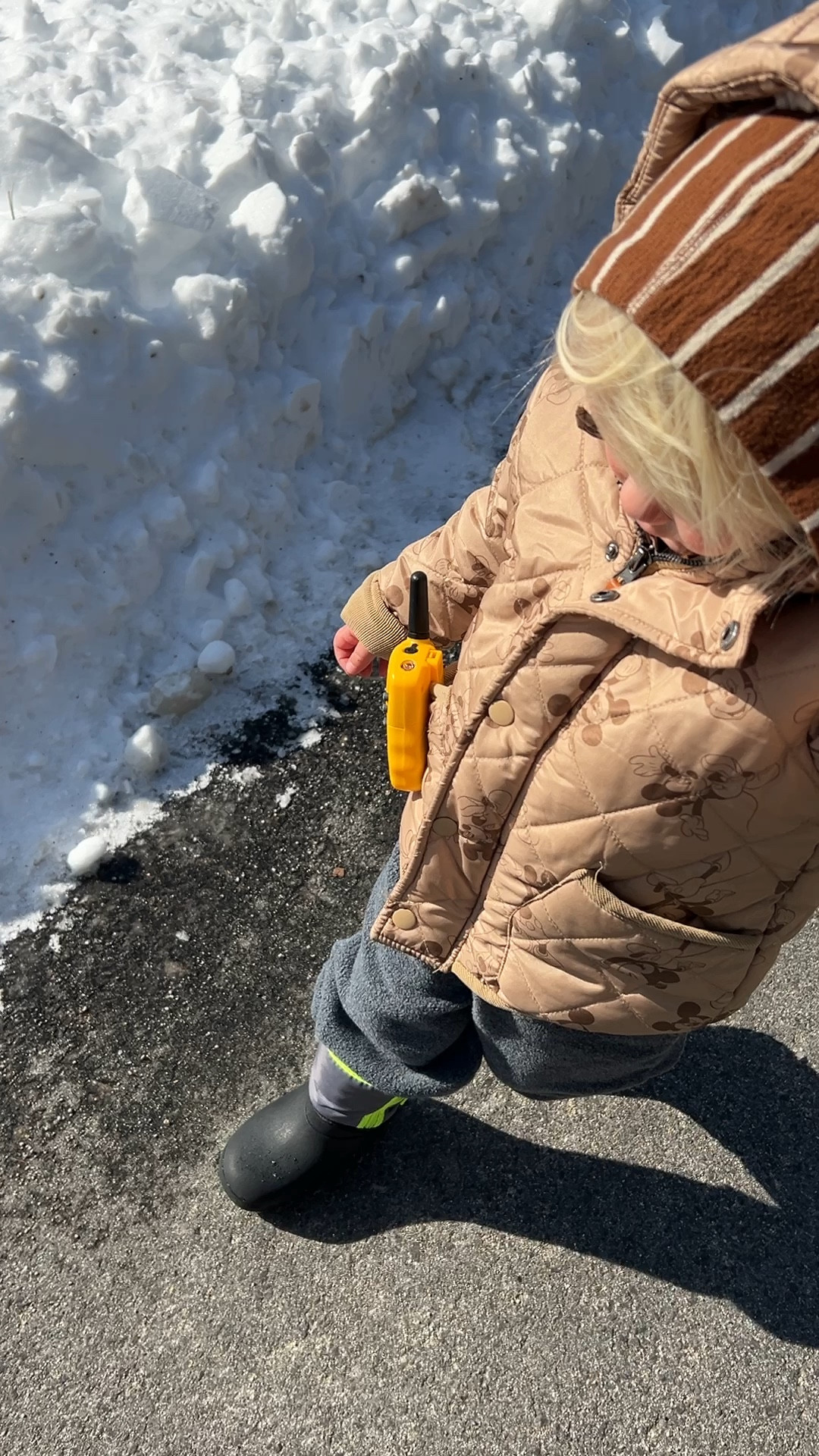 Little snowy walk ❄️ Cash had to bring the walkie talkie

#LTKKids #LTKFamily