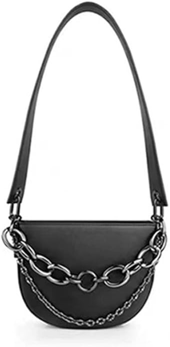 Saddle Purses Bag for Women Cool Chain Crossbody Purse for a Night Out, Trendy PU Small Cute Clut... | Amazon (US)