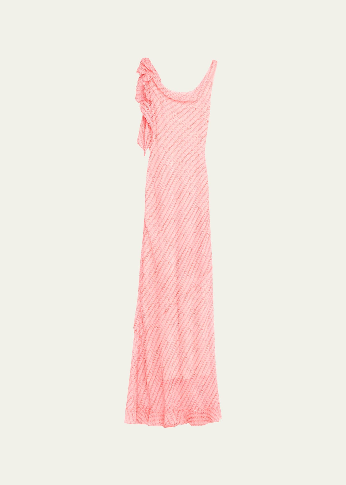 Saloni Asher-B Silk Frill Sleeveless Printed Dress | Bergdorf Goodman