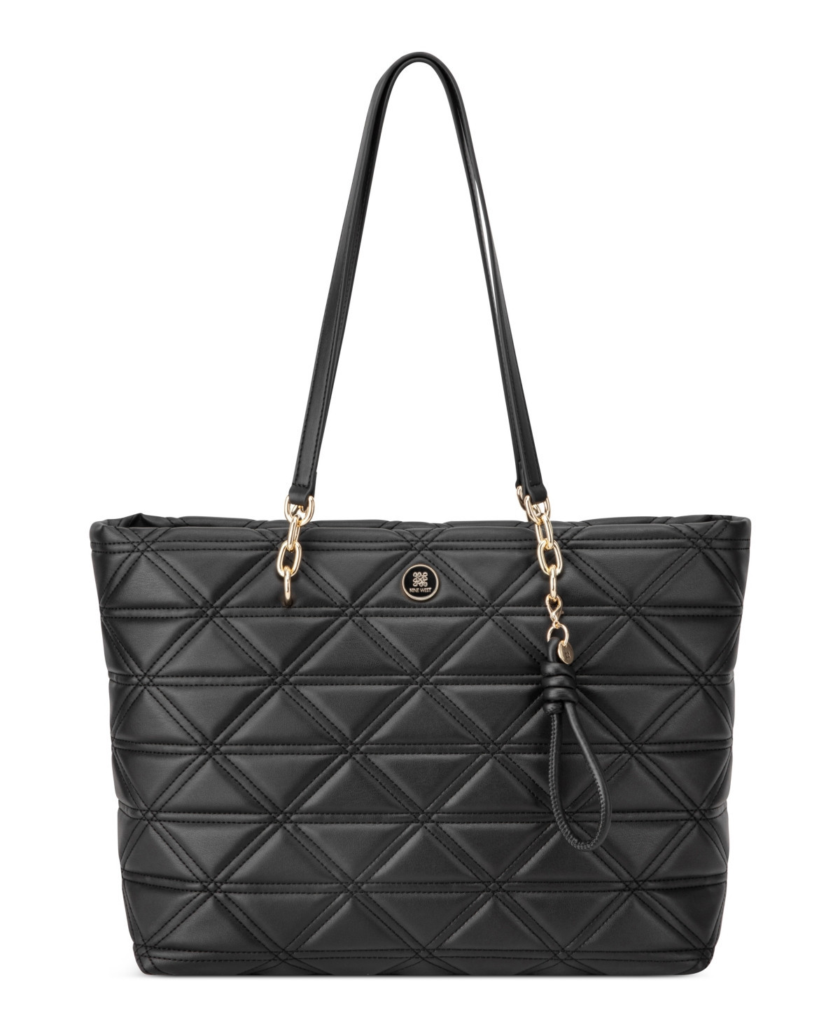 Nine West Harland Large Tote Bag - Black | Macy's
