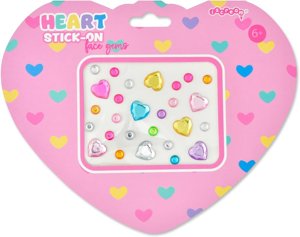 iscream Happy Heart 27 Piece Face and Body Gem Sticker Set | Amazon (US)