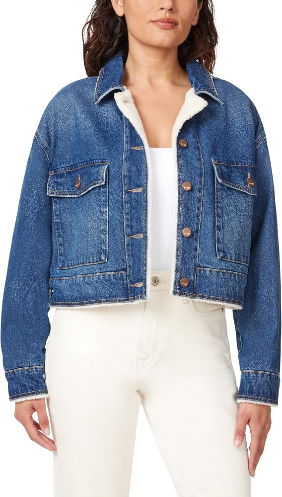 kensie Jeans for Women Crop Cargo Jacket with Sherpa Lining, Sizes Small to X-Large | Amazon (CA)