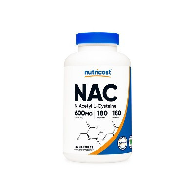 Nutricost N-Acetyl L-Cysteine (NAC) Capsules (600 MG) (180 Capsules) | Target