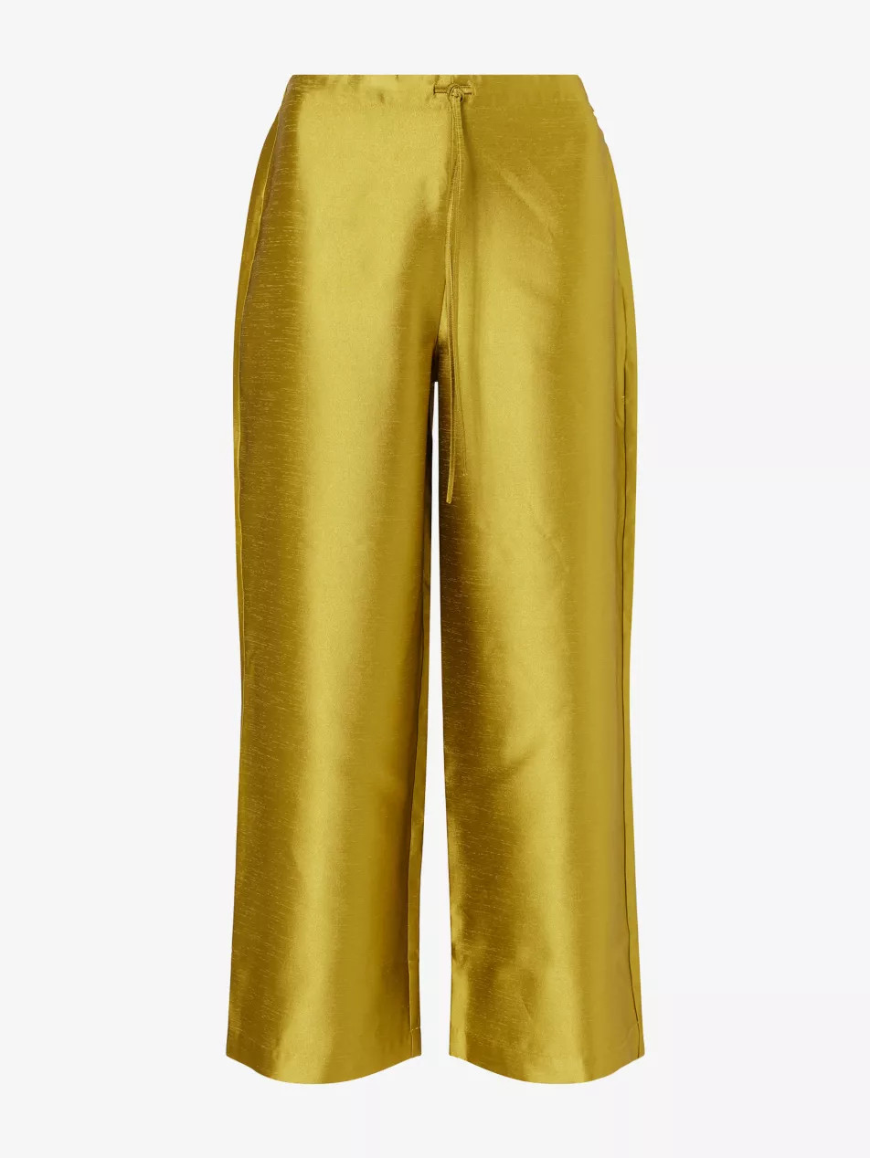 Olina Cropped Woven Trousers | Selfridges