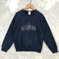 Vintage New York City Sweatshirt Ny Crewneck Embroidery Sweater Pullover York Art Souvenir Gifts Size S | Etsy (US)