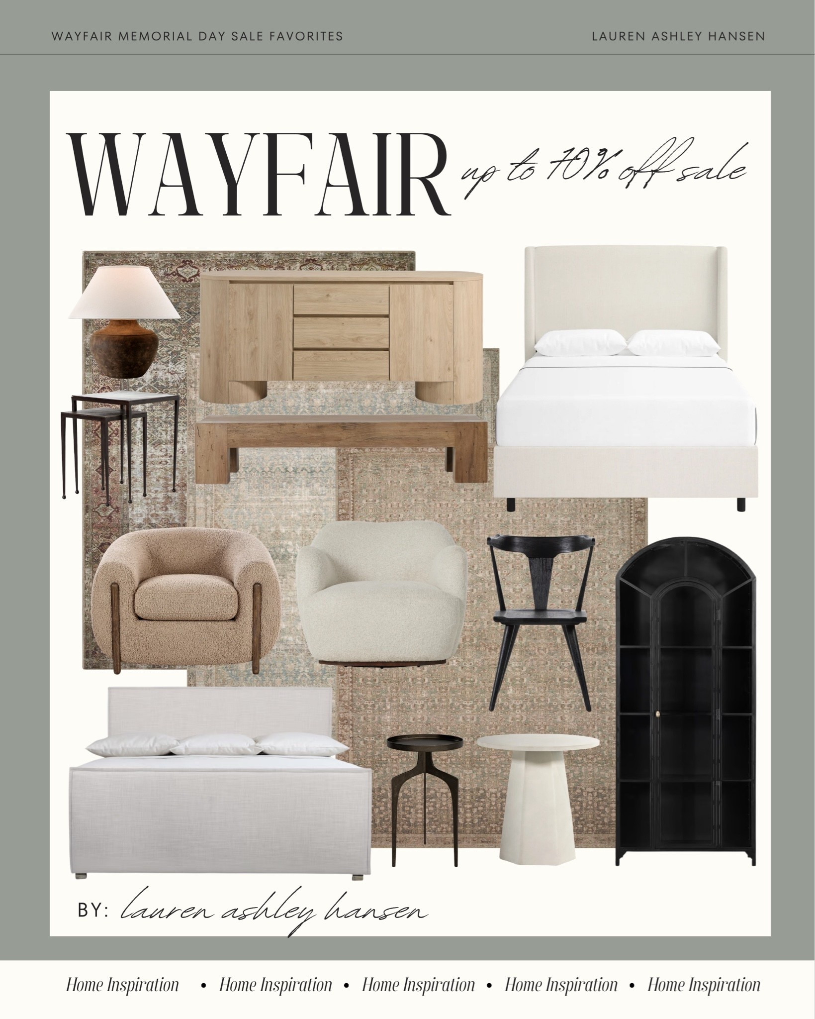 Wayfair’s Memorial Day sale is here! Save up to 70% off across their site on so many beautiful home finds. Furniture, lighting, rugs, decor, and more. The best time to save!

#LTKHome #LTKSaleAlert