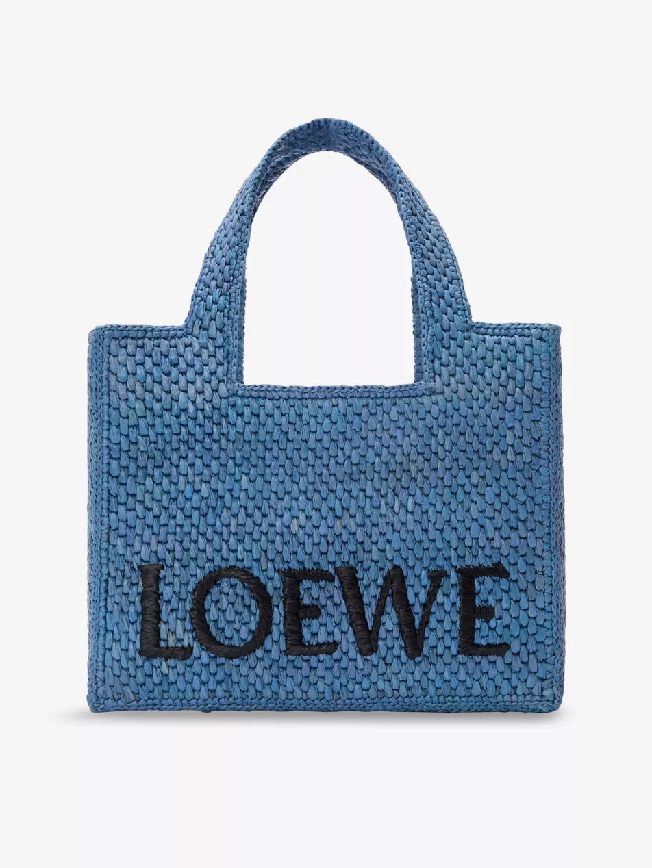 Loewe x Paula's Ibiza Font Small Woven Tote Bag | Selfridges