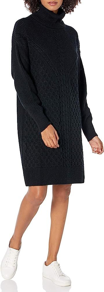 The Drop Women's Rosalie Cable Stitch Mini Sweater Dress | Amazon (US)