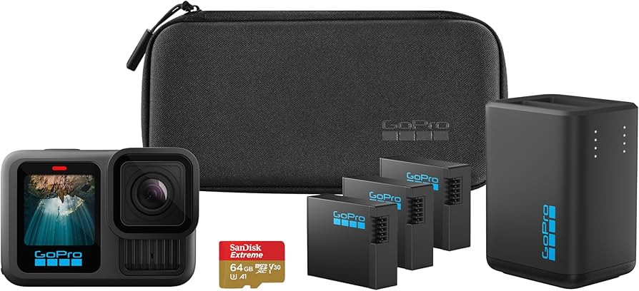 GoPro HERO13 Black Extended Power Bundle - Includes Dual Battery Charger, 3 Enduro Batteries, 64G... | Amazon (US)