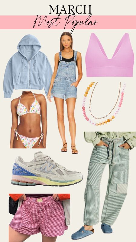 Most popular spring items from March! Target, free people, Abercrombie, lululemon 