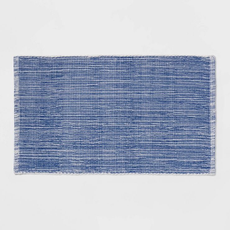 34" x 20" Cotton Kitchen Rug Blue - Threshold™ | Target