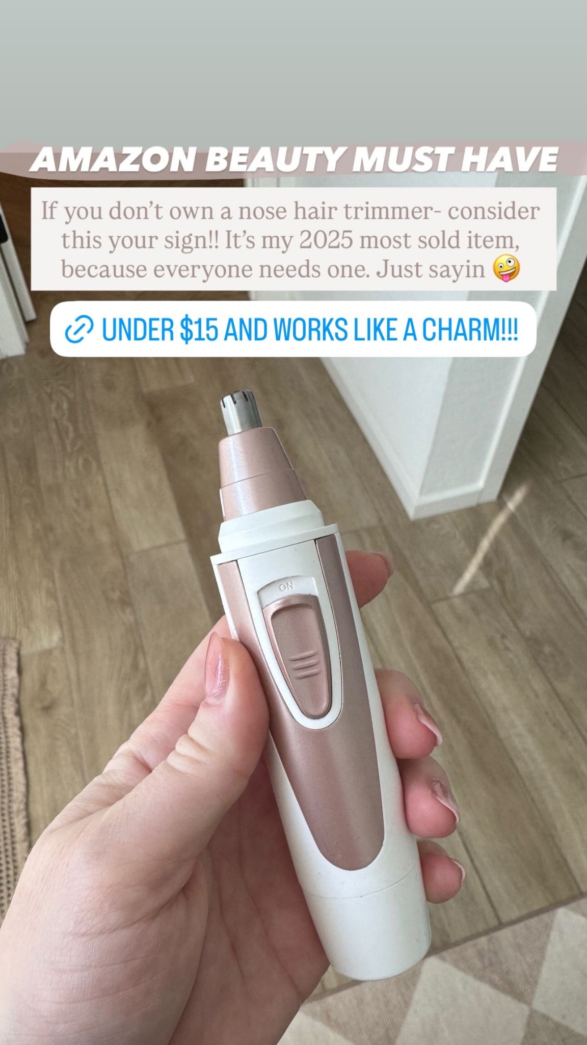 Amazon must have!!

Beauty tools 
Amazon everyday gadgets 
Nose hair trimmerr

#LTKSaleAlert #LTKBeauty