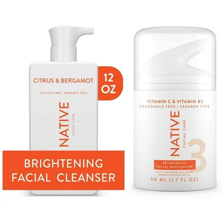 Native Brightening Facial Cleanser and Vitamin C SPF 30 Moisturizer Bundle, All Skin Types | Walmart (US)