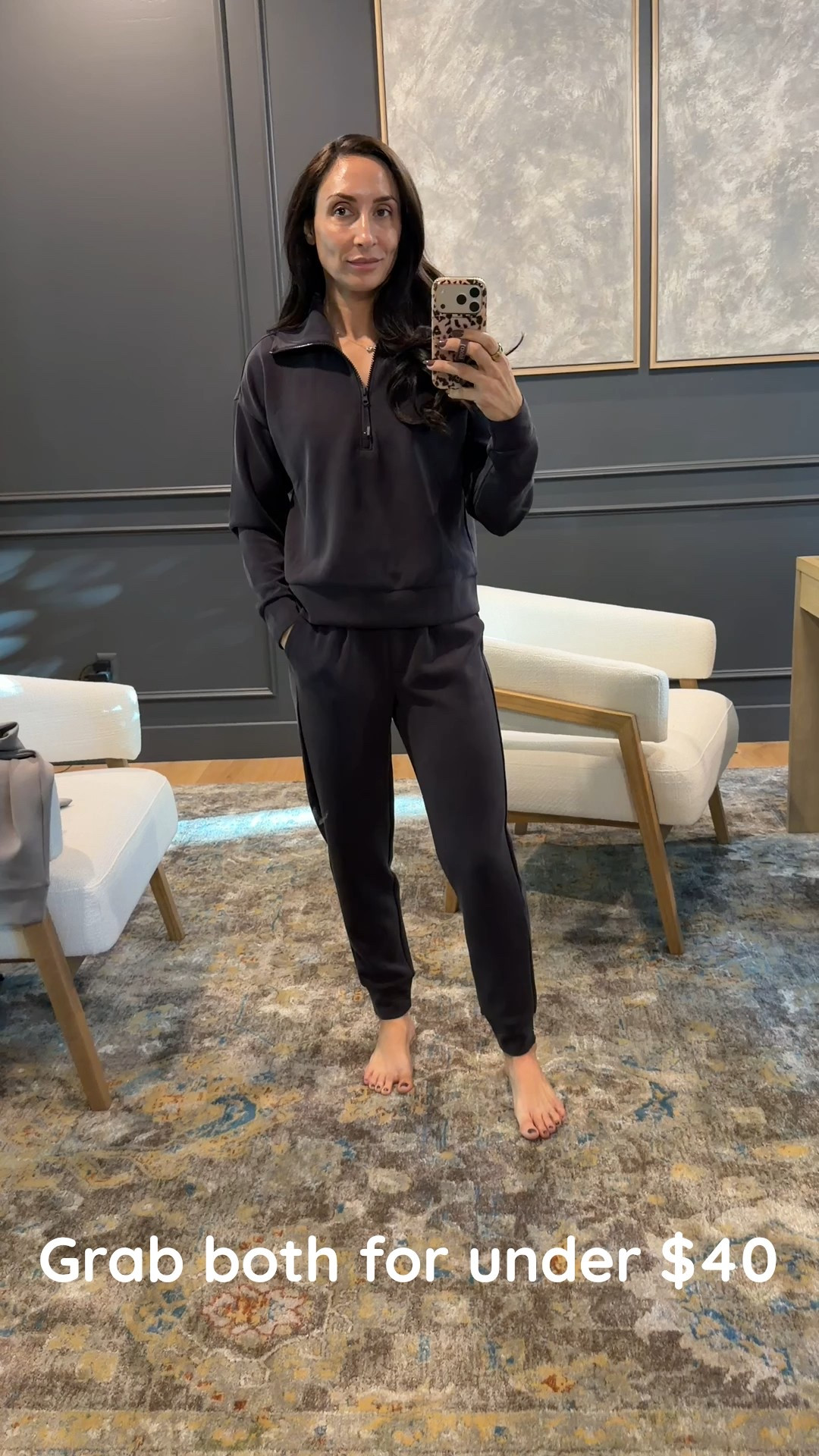 Here is the other color I purchased. This is called sand washed black. Also wearing an extra small.

Comes in four different colors

Perfect for travel, lounging, or running errands

Amazing Walmart find 

#LTKPetite #LTKStyleTip #LTKSeasonal