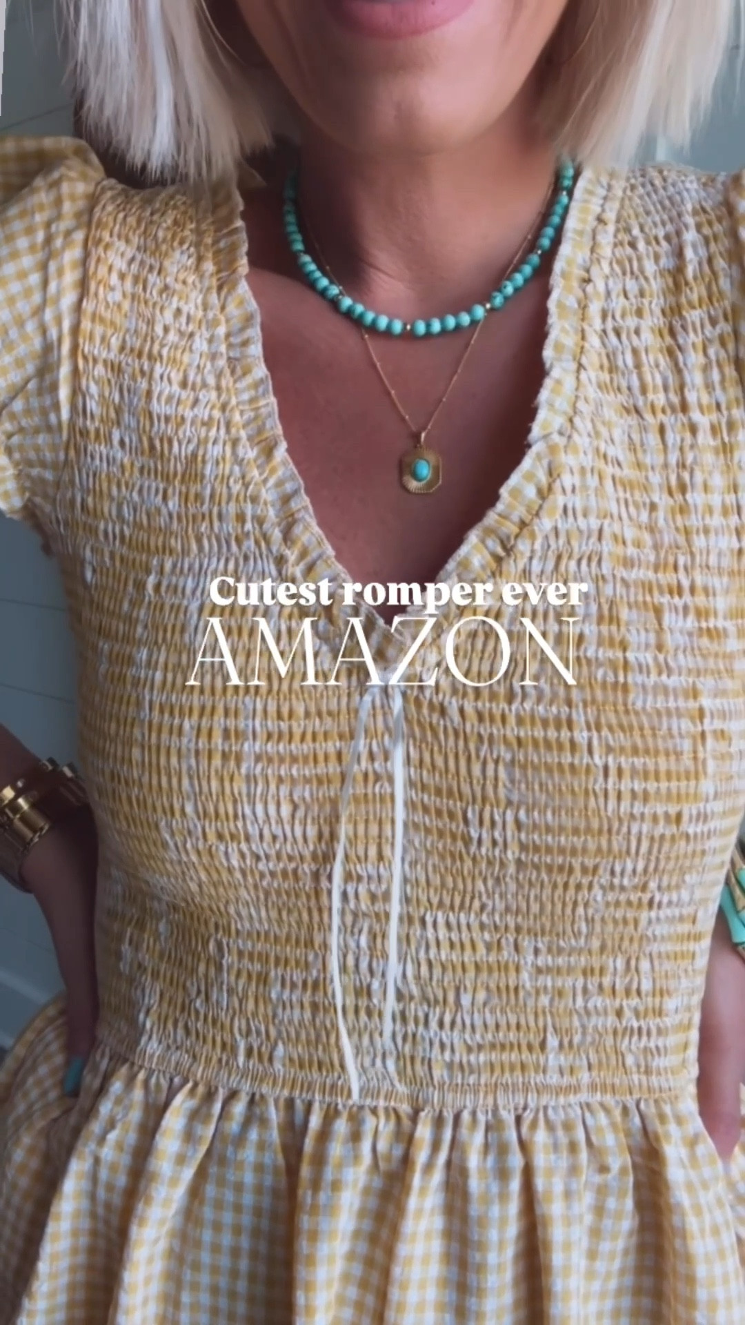 The perfect summer romper!!! I love the gingham print and color!!! It’s so comfy too!!! 
⬇️⬇️⬇️
Romper sized up to medium but don’t necessarily need to size up! Small would have been fine!



#LTKSaleAlert #LTKStyleTip #LTKFindsUnder50