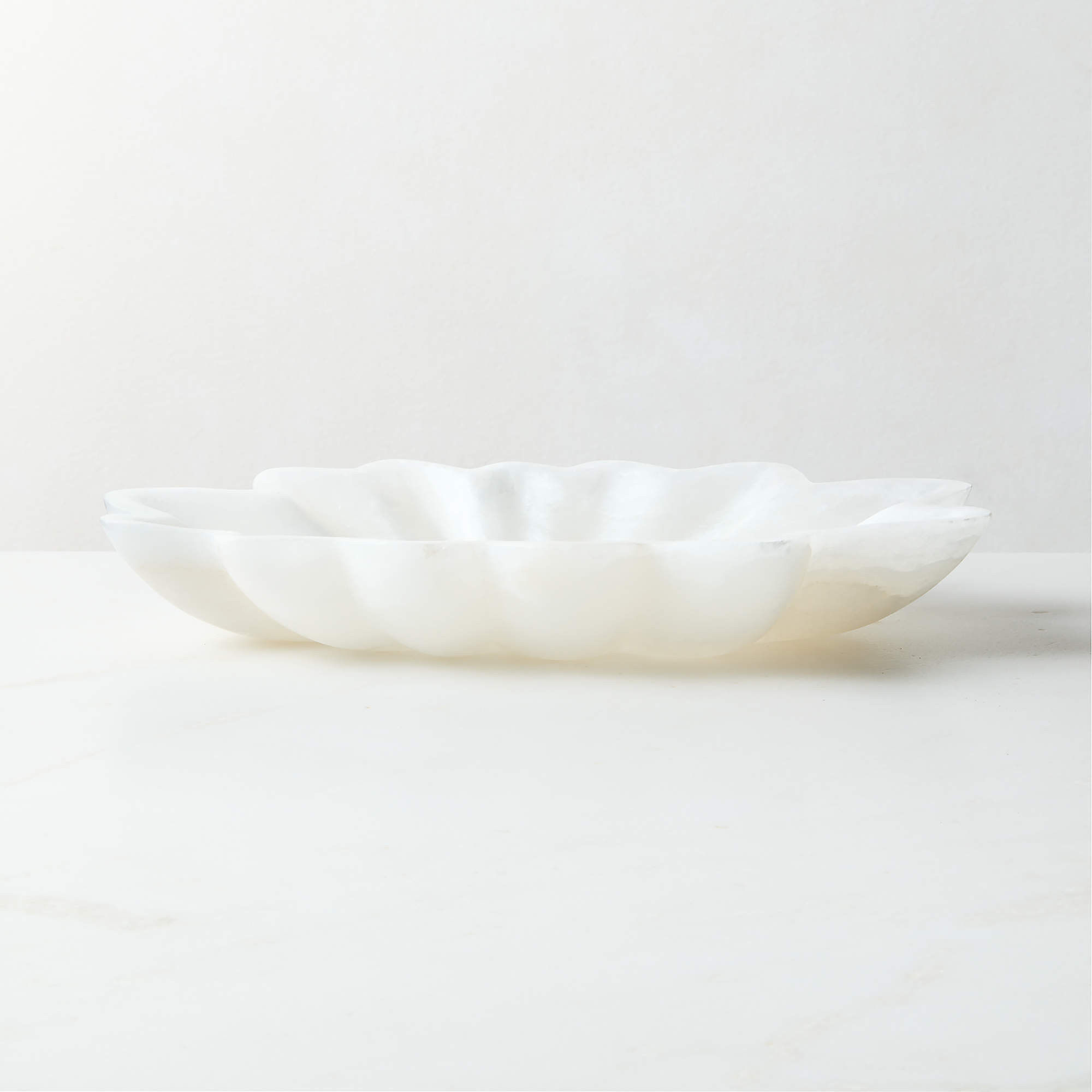 Caspian White Alabaster Decorative Bowl | CB2 | CB2