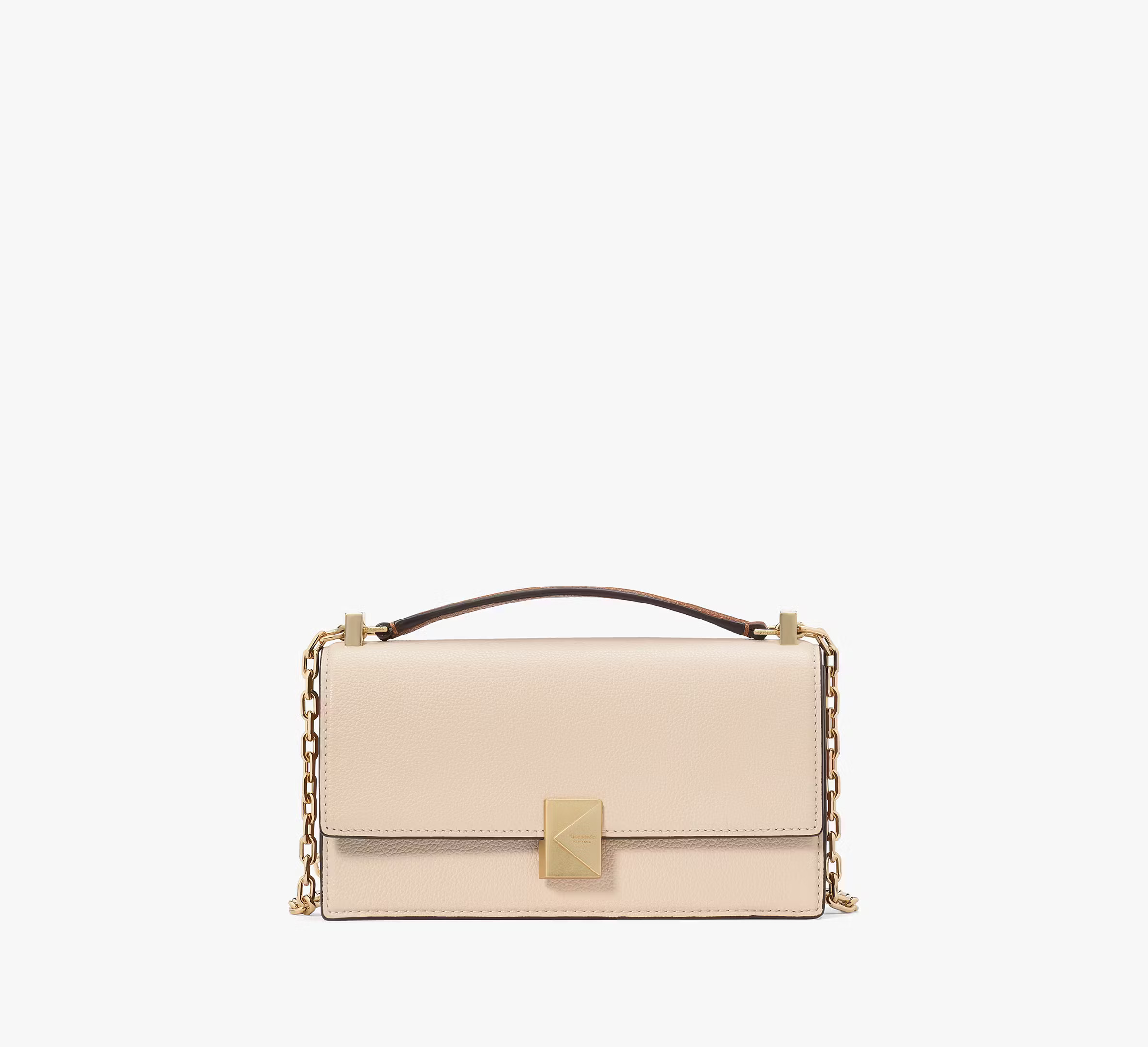 Kate Spade Deco Colorblocked Mini Flap Chain Crossbody, Milk White | Kate Spade (US)