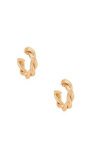 Twist Hoop Earring in Gold | Revolve Clothing (Global)