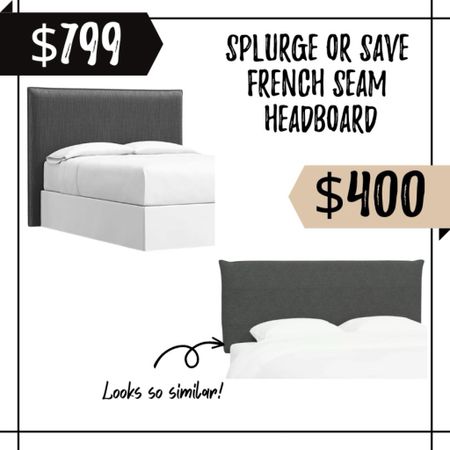 Gorgeous French seam upholstered headboard! Available in lots of colors! 

#LTKhome