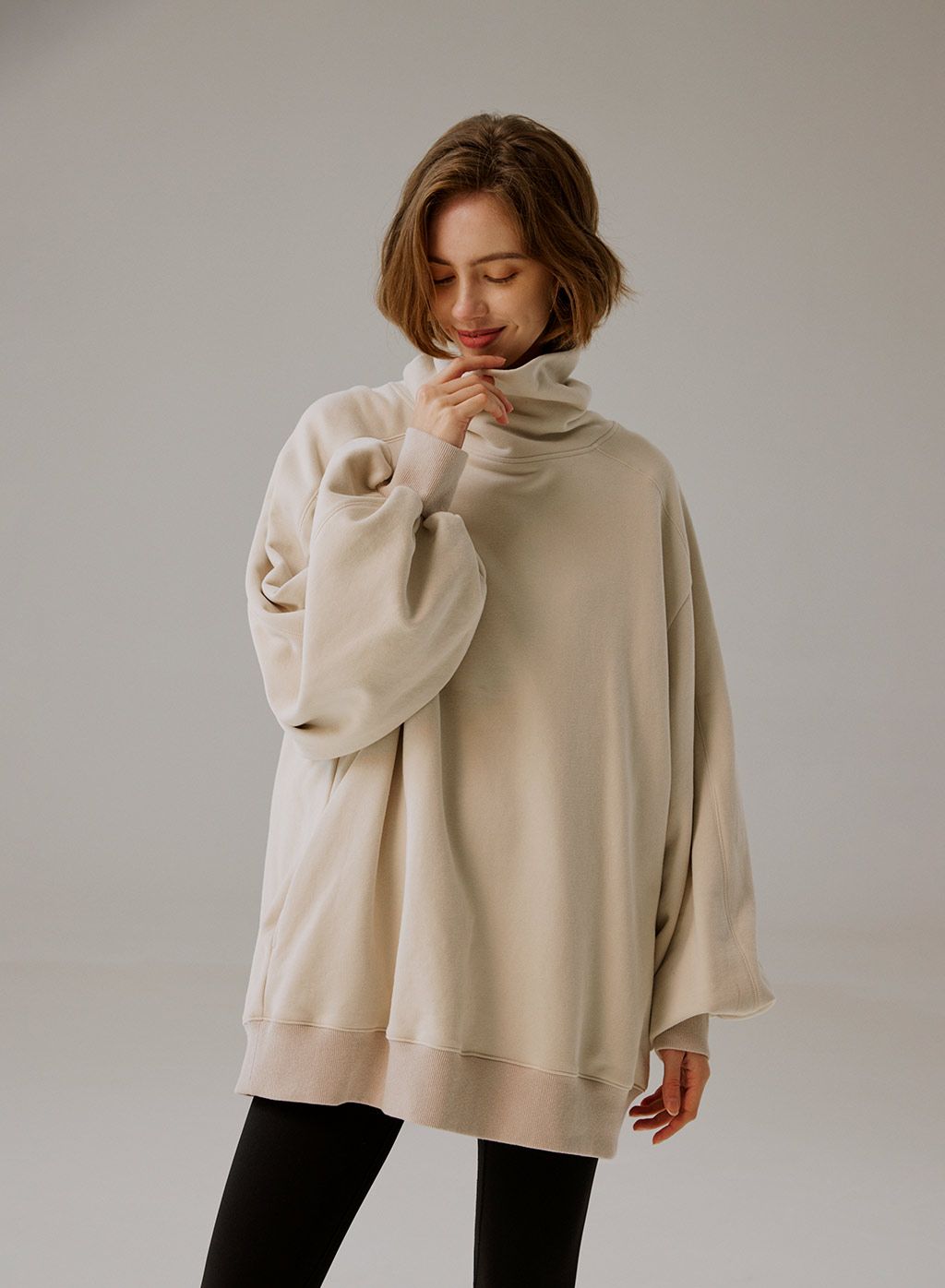 Boxy Turtleneck Sweatshirt | NAP Loungewear