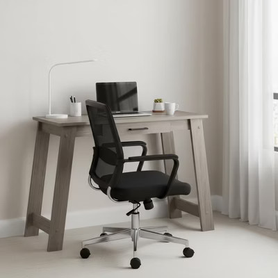 Homy Casa Writing Desk with Storage Drawer for Home Office, Bedroom or Study Space, Grayish Brown | Target