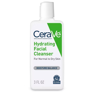 CeraVe Hydrating Face Wash with Hyaluronic Acid and Glycerin for Normal to Dry Skin - 3 fl oz | Target