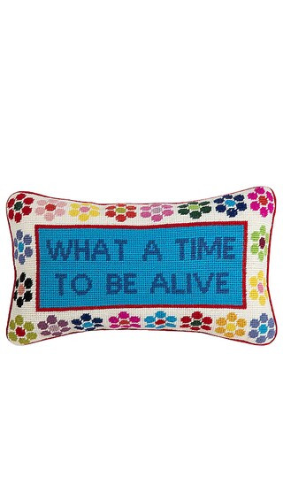 What A Time Needlepoint Pillow | Revolve Clothing (Global)