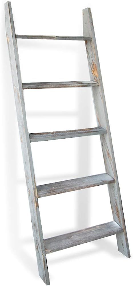 Honest Blanket Ladder Wooden Decorative, Rustic Blanket Ladder,Farmhouse Blanket Holder Rack, Wal... | Amazon (US)