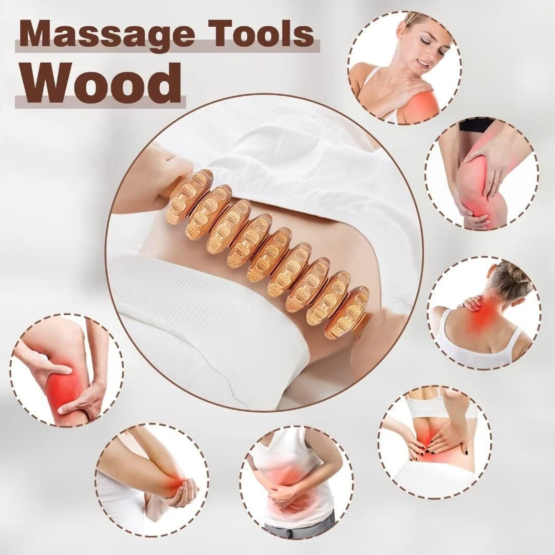 10-in-1 Wood Therapy Massage Tools Gua Sha Wooden Massager for Body Shaping Massage Tool Set Wood... | Amazon (US)