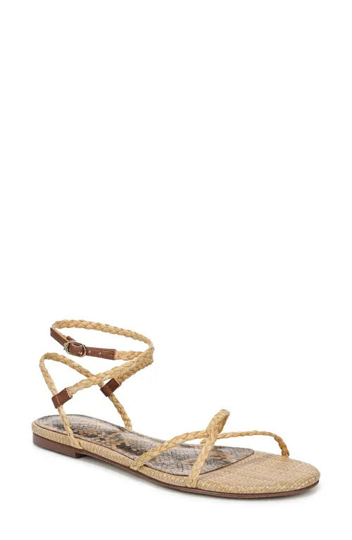 Sam Edelman Ellina Ankle Strap Sandal in Natural at Nordstrom, Size 11 | Nordstrom