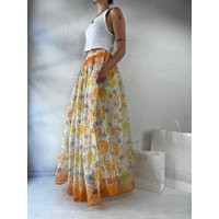 Vintage Handmade Floral Maxi Skirt/Small | Etsy (US)