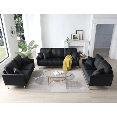 Upholstered Modern Furniture Living Room Sofa Set | Wayfair North America