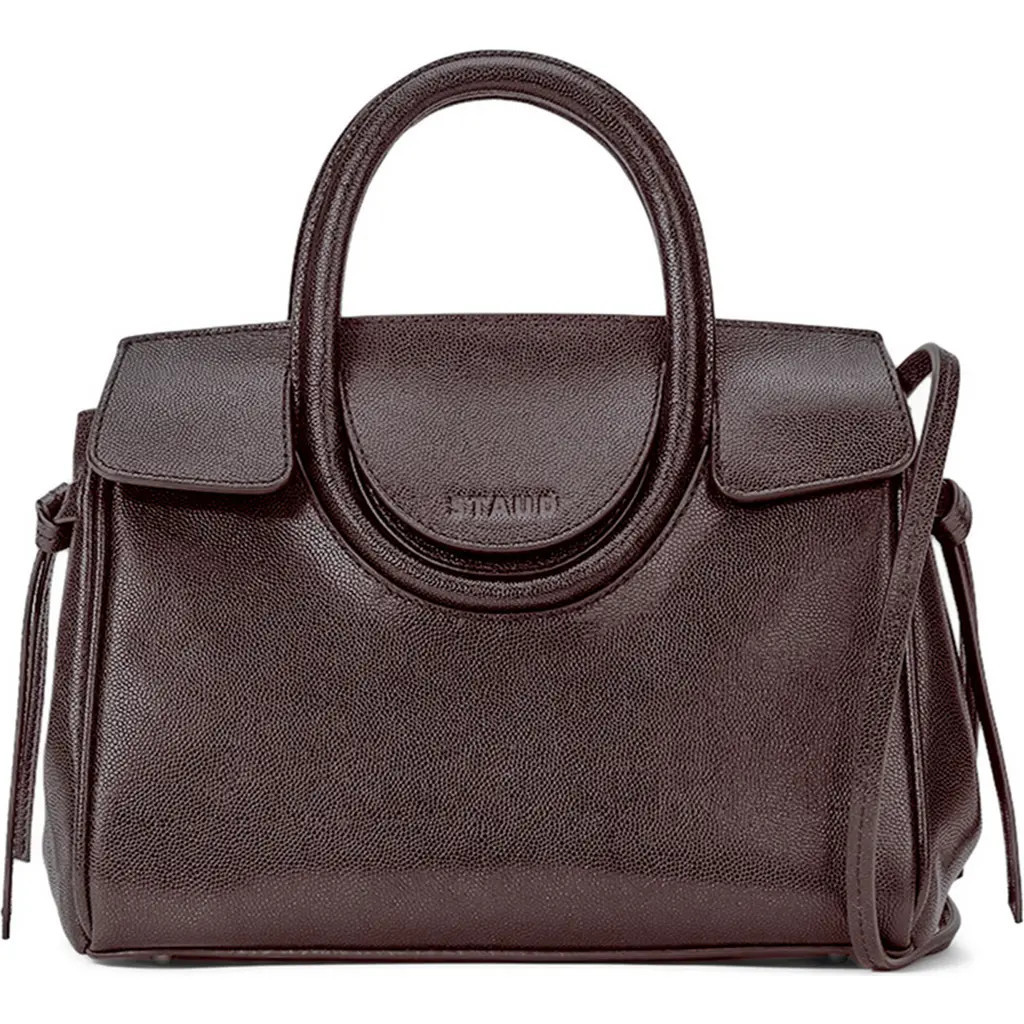 STAUD Mini Maude Leather Carryall Bag in Espresso at Nordstrom | Nordstrom