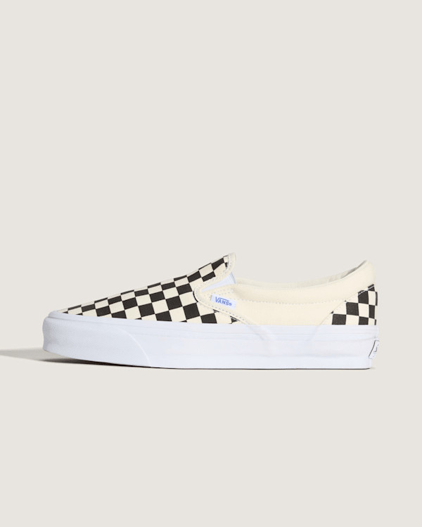 Vans Premium Slip-On Checkerboard Shoes (Checkerboard Black / Off White) - 11.5 Men 13.0 Women | Vans (US)