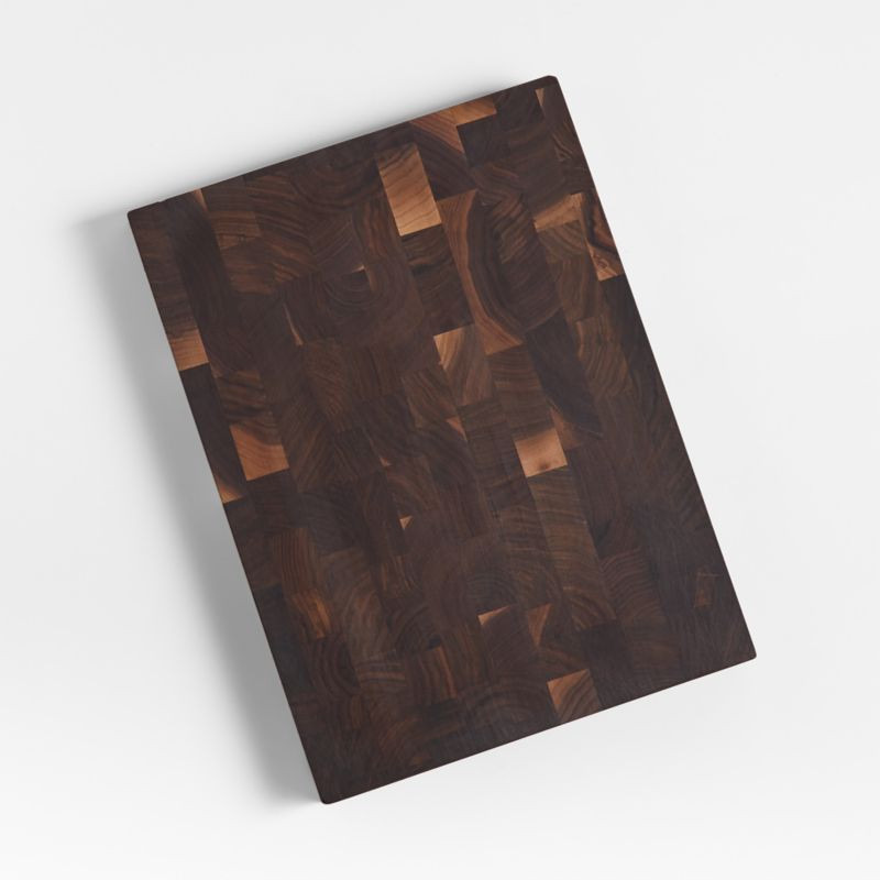 Crate & Barrel Walnut End Grain Chopping Block/Cheese Serving Board 18"x13"x1.5" + Reviews | Crat... | Crate & Barrel