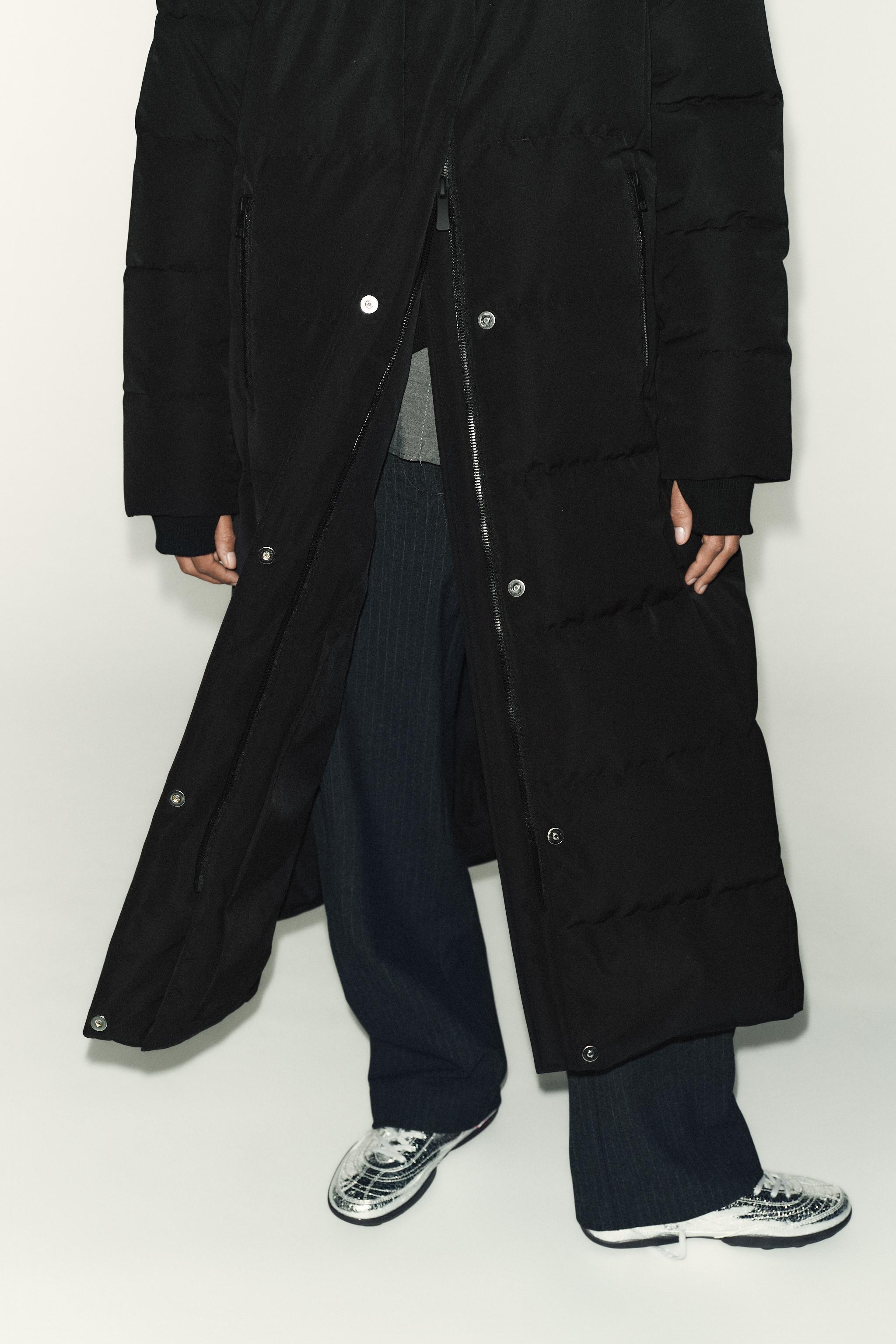 EXTRA LONG WATER REPELLENT WINDPROOF HOODED DOWN COAT | Zara Canada