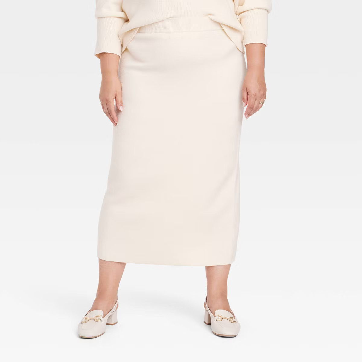 Women's Cozy Knit Midi Sweater Skirt - A New Day™ | Target