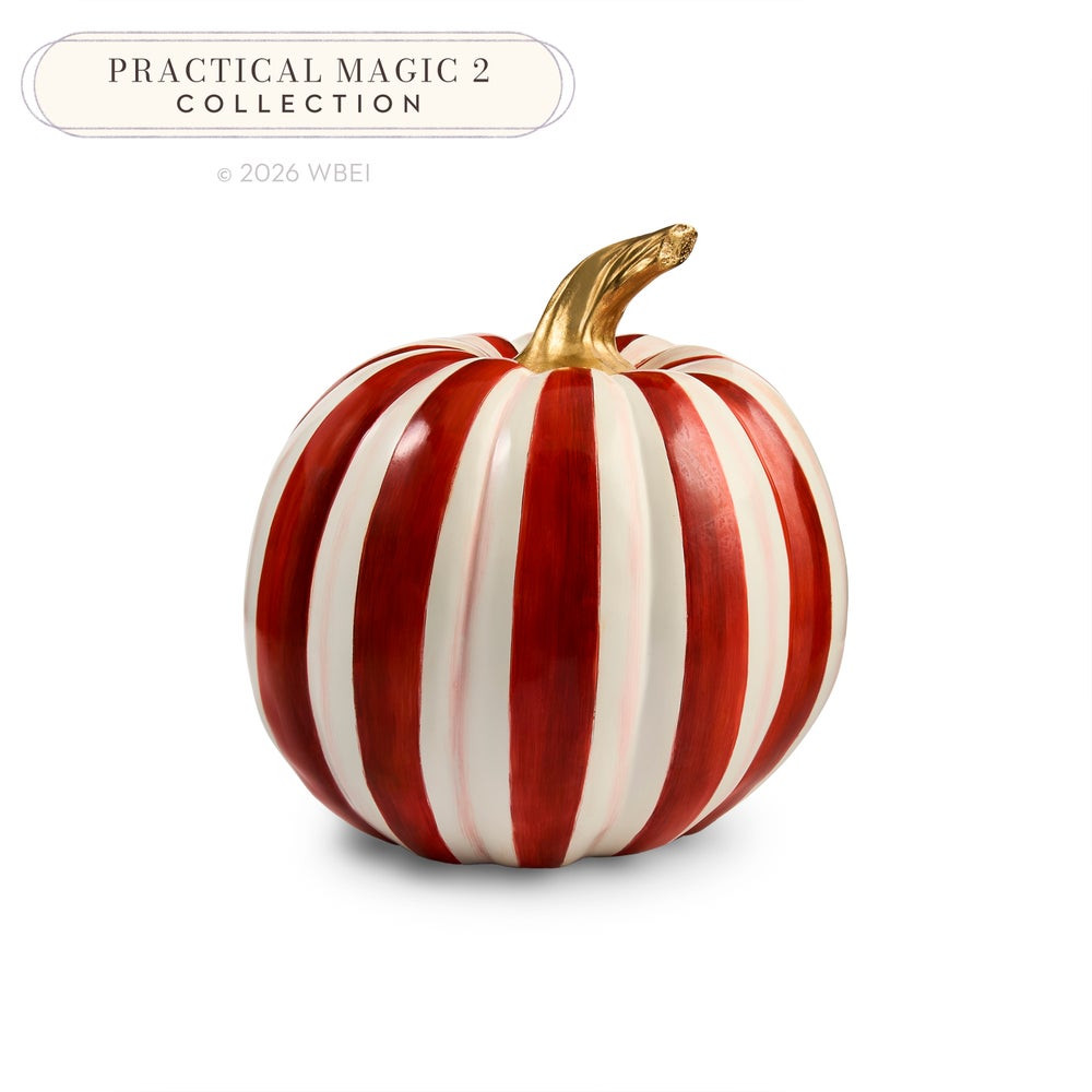 Paprika Stripe Medium Pumpkin | MacKenzie-Childs