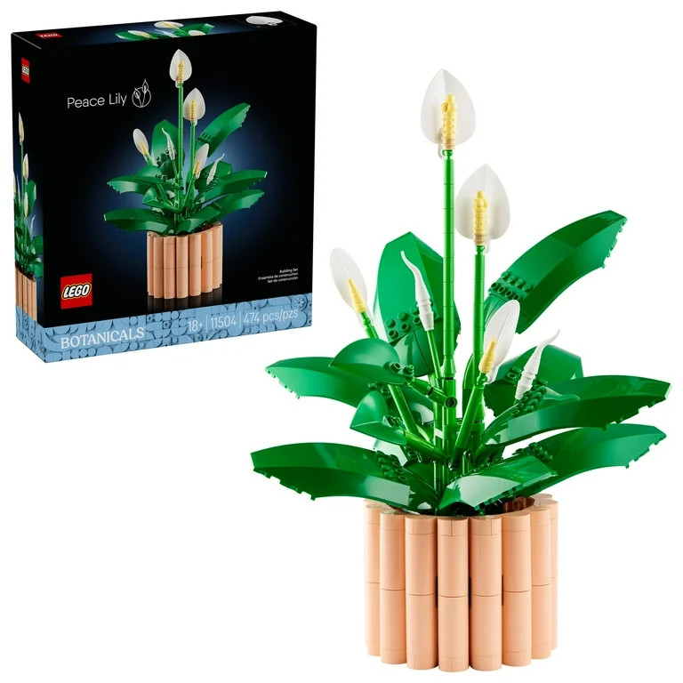 LEGO Botanicals Peace Lily Flower Building Set for Adults - DIY Bedroom, Book Shelf & Office Deco... | Walmart (US)