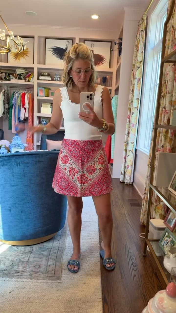 Do y’all remember this skirt? It’s sooo cute    & has a matching top. Showing you how to wear your sets separately. I’m in a tank & skirt and 38.5 (1/2 size up) in the sandal. 

#LTKootd #LTKSeasonal #LTKmomlife