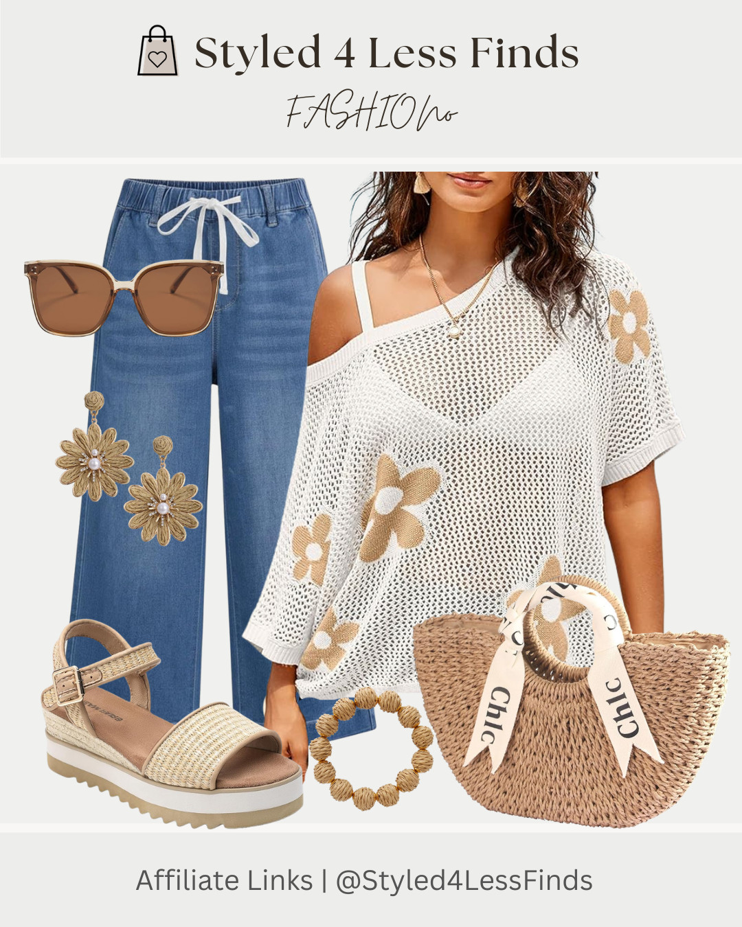 Fresh, easy spring style ☀️
How cute is this breezy floral knit paired with relaxed denim? Such a comfy, everyday look you can wear on repeat.

Style Tip:
Balance a loose, open-knit top with structured accessories (like a straw tote or platform sandals) to keep the outfit feeling polished—not sloppy. 

 #LTKcanada #LTKsummer #LTKover50style
