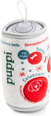 Haute Diggity Dog Puppi Grrranberry Fizz Squeaky Plush Dog Toy, White | Chewy