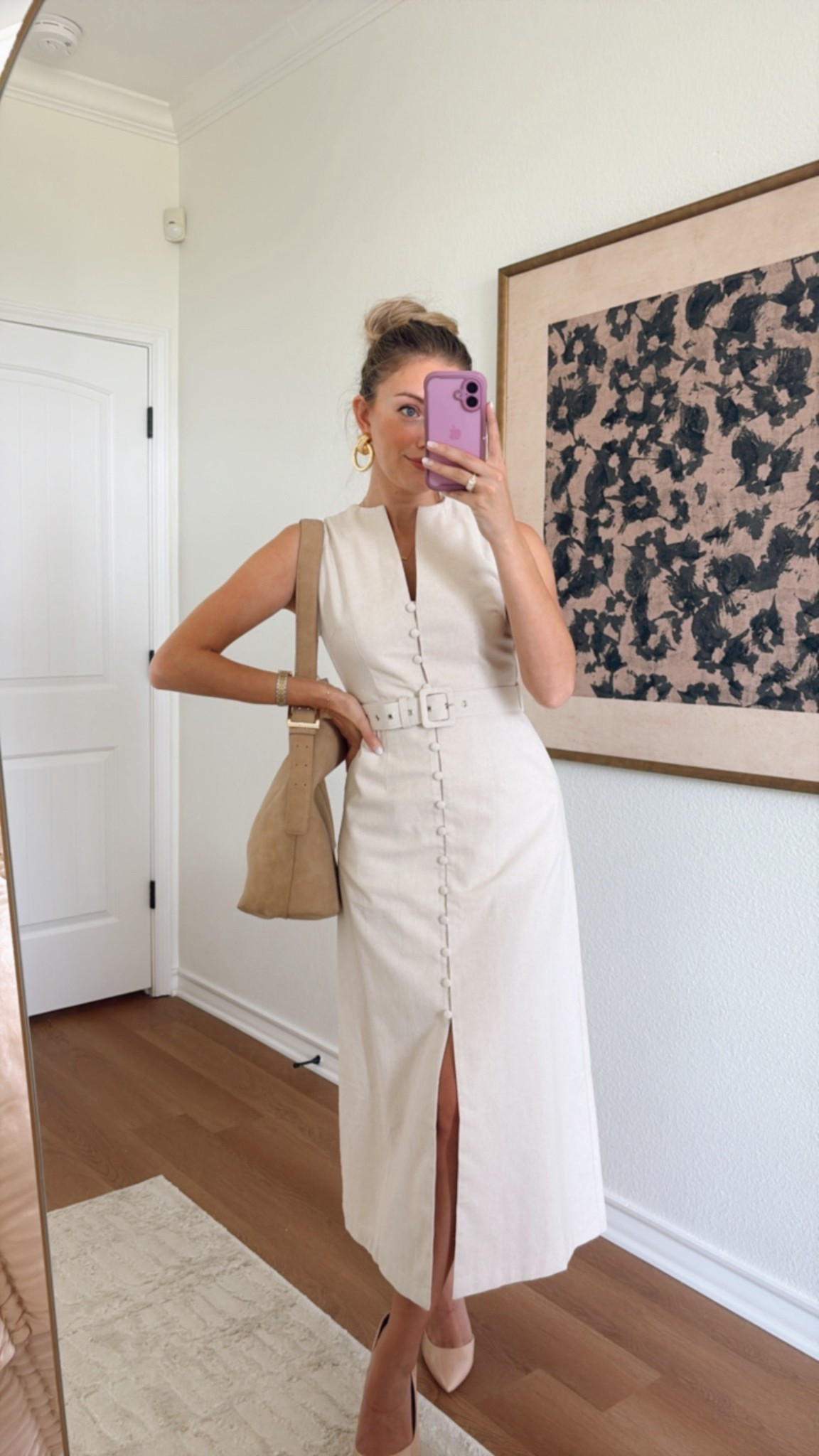 Neutral midi work dress 

#LTKFindsUnder100 #LTKWorkwear #LTKStyleTip